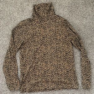J crew cheetah print turtle neck